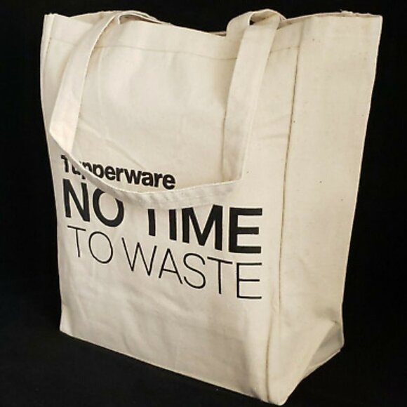 Tupperware Canvas Bag "No Time to Waste" - Picture 1 of 3